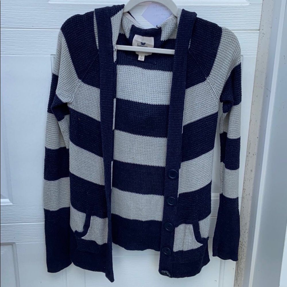 Waffle Knit Striped Sweater